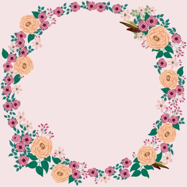 Antik halk çiçekleriyle kusursuz bitki desenleri. Pejmürde şık millefleurlar. Tekstil, duvar kağıdı, kapaklar için çiçek arkaplanı, yüzey, baskı, paket, kupür defteri, dekupaj