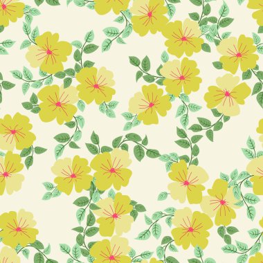 Antik halk çiçekleriyle kusursuz bitki desenleri. Pejmürde şık millefleurlar. Tekstil, duvar kağıdı, kapaklar için çiçek arkaplanı, yüzey, baskı, paket, kupür defteri, dekupaj