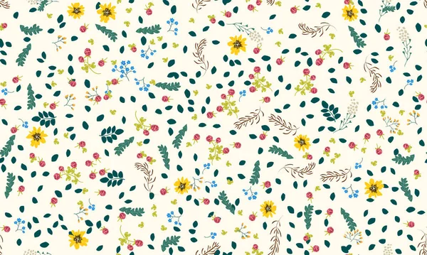 Antik halk çiçekleriyle kusursuz bitki desenleri. Pejmürde şık millefleurlar. Tekstil, duvar kağıdı, kapaklar için çiçek arkaplanı, yüzey, baskı, paket, kupür defteri, dekupaj