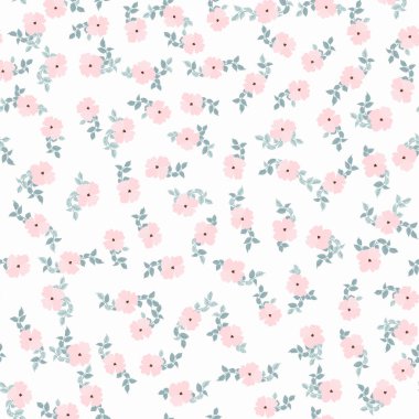 Antik halk çiçekleriyle kusursuz bitki desenleri. Pejmürde şık millefleurlar. Tekstil, duvar kağıdı, kapaklar için çiçek arkaplanı, yüzey, baskı, paket, kupür defteri, dekupaj