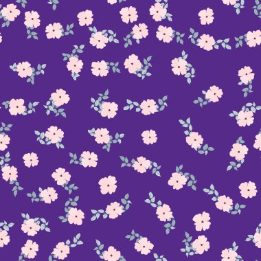 Antik halk çiçekleriyle kusursuz bitki desenleri. Pejmürde şık millefleurlar. Tekstil, duvar kağıdı, kapaklar için çiçek arkaplanı, yüzey, baskı, paket, kupür defteri, dekupaj