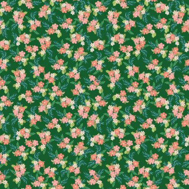 Antik halk çiçekleriyle kusursuz bitki desenleri. Pejmürde şık millefleurlar. Tekstil, duvar kağıdı, kapaklar için çiçek arkaplanı, yüzey, baskı, paket, kupür defteri, dekupaj