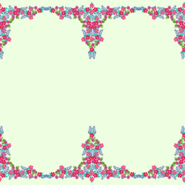 Antik halk çiçekleriyle kusursuz bitki desenleri. Pejmürde şık millefleurlar. Tekstil, duvar kağıdı, kapaklar için çiçek arkaplanı, yüzey, baskı, paket, kupür defteri, dekupaj