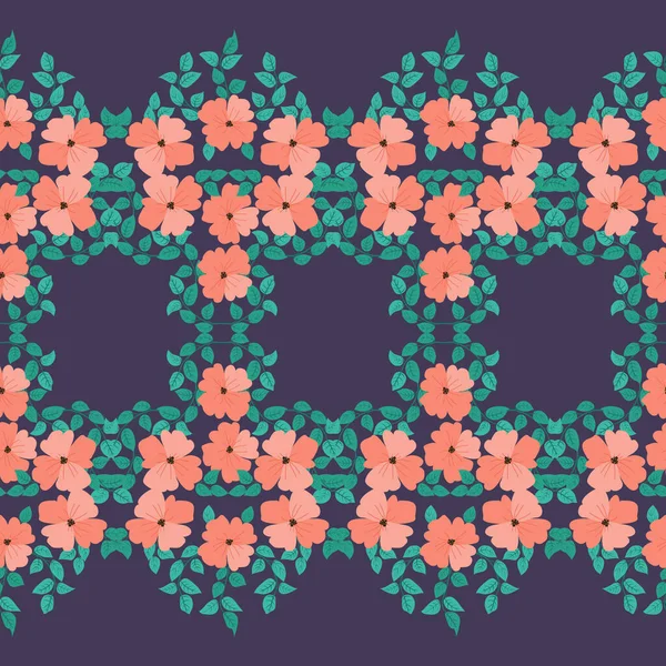 Patrón Plantas Sin Costura Con Flores Populares Antiguas Millefleurs Estilo — Vector de stock