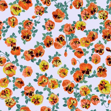 Küçük çaplı çiçeklerde zarif, nazik bir moda. Millefleur 'lar kumaş, pamuk kumaş, kapak, imalat, duvar kağıtları, baskı, hediye, koleksiyon defteri için çiçeksiz arka plan.