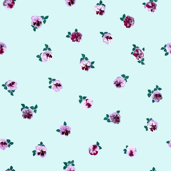 Padrão Moderno Suave Elegante Flores Pequena Escala Millefleurs Fundo Sem —  Vetores de Stock