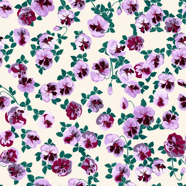 Елегантний Ніжний Модний Візерунок Дрібних Квітках Millefleurs Квітковий Безшовний Фон — стоковий вектор