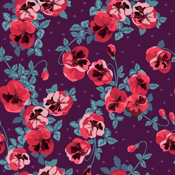 Elegante Patrón Moda Suave Flores Pequeña Escala Millefleurs Fondo Sin — Vector de stock