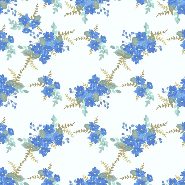 明るいカラフルな小さな花とシンプルなシームレスな花のパターン トレンディ ミルフルール ファッションプリントのためのエレガントなテンプレート — ストックベクタ
