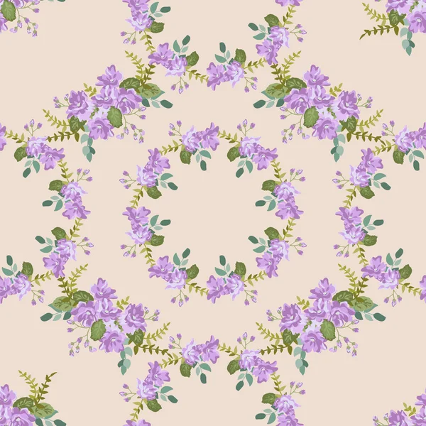 Simple Motif Floral Sans Couture Avec Petites Fleurs Colorées Lumineuses — Image vectorielle