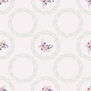 Basit, pürüzsüz çiçek deseni ve parlak renkli küçük çiçekler. Moda Millefleur 'ları. Moda baskıları için zarif bir şablon