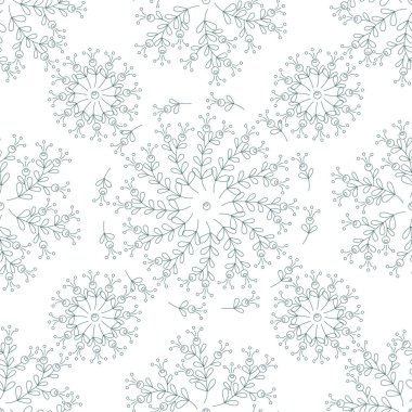 Soyut çiçeklerin kusursuz desenleri ve tekstil veya kitap kapakları için yapraklar, imalat, duvar kağıtları, baskı, hediye paketi