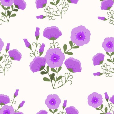 Soyut çiçeklerin kusursuz desenleri ve tekstil veya kitap kapakları için yapraklar, imalat, duvar kağıtları, baskı, hediye paketi