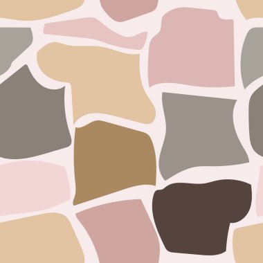 Terrazzo geometrik doku, dikişsiz desen ve renkli kıymıklar.