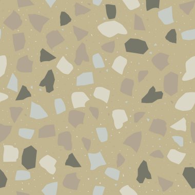 Terrazzo geometrik doku, dikişsiz desen ve renkli kıymıklar.