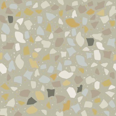 Terrazzo geometrik doku, dikişsiz desen ve renkli kıymıklar.