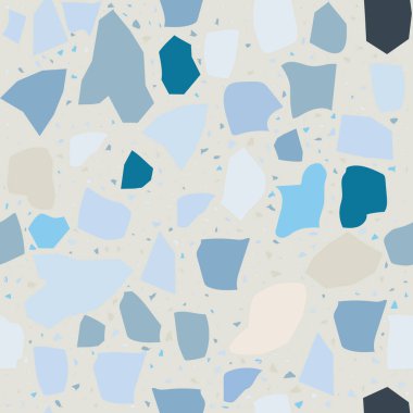 Terrazzo geometrik doku, dikişsiz desen ve renkli kıymıklar.