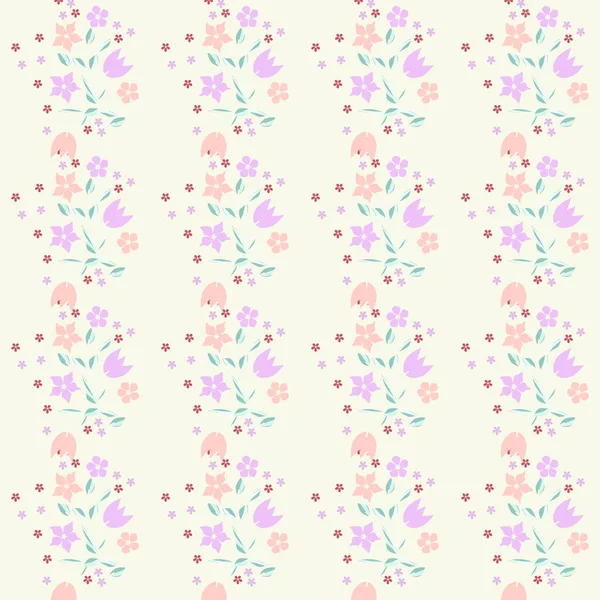 Modèle Mignon Simple Petites Fleurs Fond Sans Couture Floral Pour — Image vectorielle