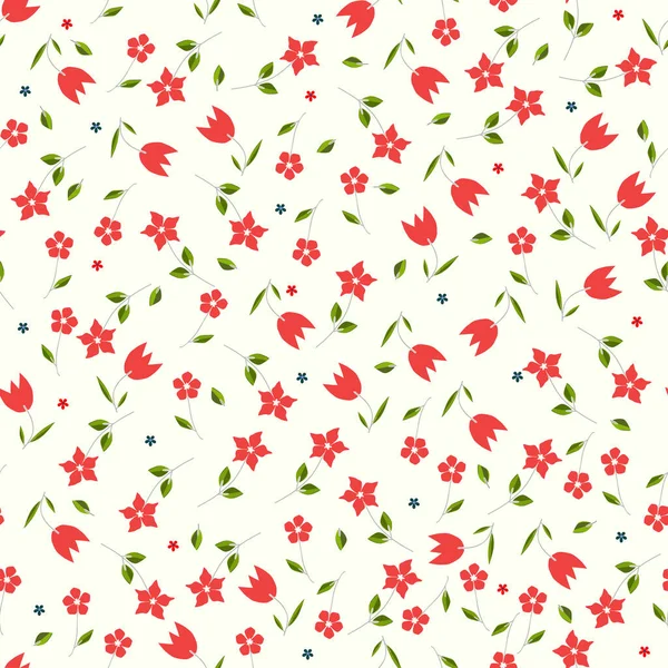 Motif Floral Sans Couture Fleurs Feuilles Abstraites Pour Textiles Couvertures — Image vectorielle