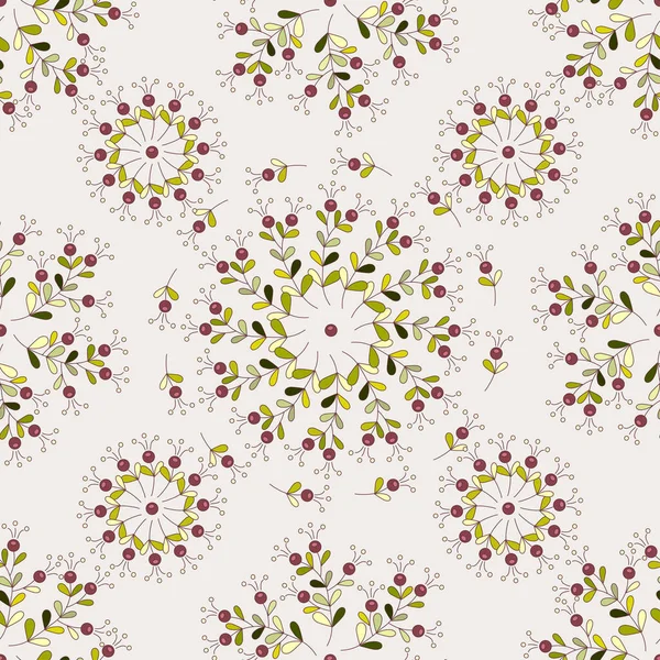 Motif Floral Sans Couture Fleurs Feuilles Abstraites Pour Textiles Couvertures — Image vectorielle