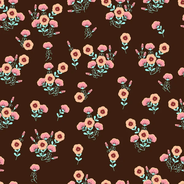 Patrón Floral Sin Costuras Flores Abstractas Hojas Para Textiles Cubiertas — Vector de stock