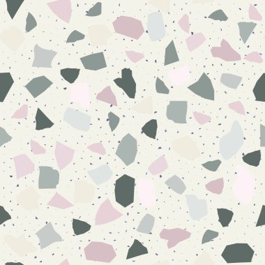 Terrazzo geometrik doku, dikişsiz desen ve renkli kıymıklar.