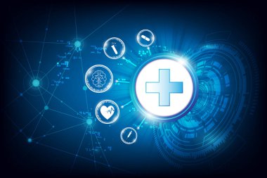 vektör soyut teknoloji sağlık hizmetleri yenilik kavramı