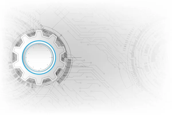 Concepto Fondo Tecnológico Abstracto Con Varios Elementos Tecnológicos Ilustración Vector — Archivo Imágenes Vectoriales