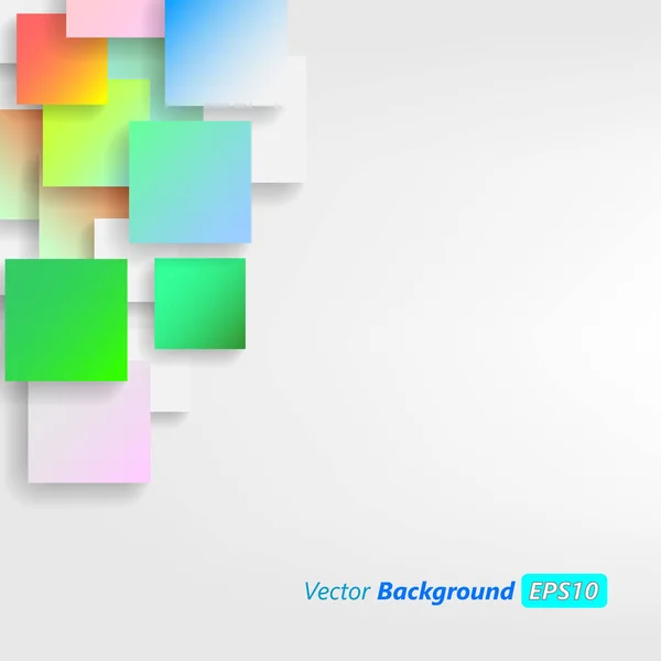 Fond Blanc Carré Coloré Concept Conception Vectorielle — Image vectorielle