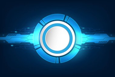 Çeşitli teknoloji elementleriyle soyut teknolojik arka plan kavramı. Resim Vektörü