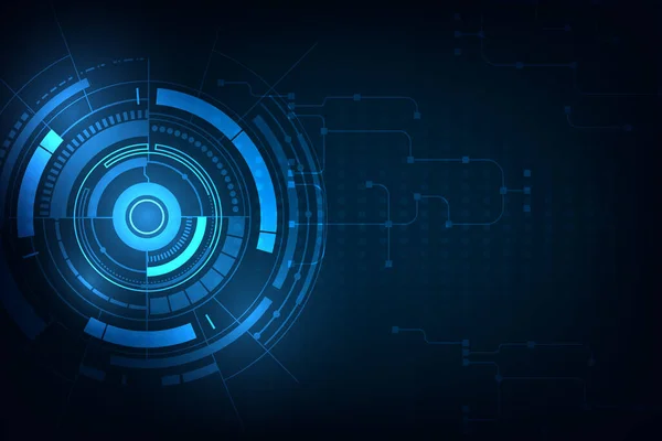 Κύκλος Μπλε Αφηρημένη Τεχνολογία Καινοτομία Έννοια Διάνυσμα Φόντο — Διανυσματικό Αρχείο