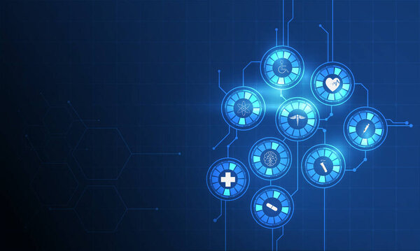health care icon pattern medical innovation concept background design