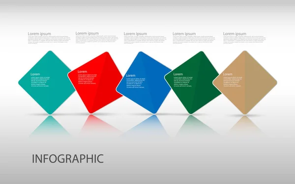 Tijdlijn Infographics Ontwerp Template Met Opties Procesdiagram Vector Eps10 Illustratie — Stockvector