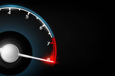 soyut Tachometer teknolojisi kavramı arka plan vektör illüstrasyonu.