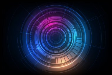 soyut çember bilim kurgu fütüristik teknoloji yenilik kavramı