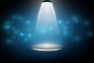 Sahne efekti arka planı. Podyum. Vektör illüstrasyonu.