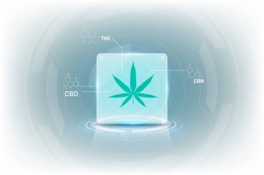 Moleküler yapı kimya formülü tetrahydrocannabinol tıbbi esrar deseni