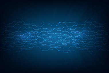 Çeşitli teknoloji elementleriyle soyut teknolojik arka plan kavramı. Resim Vektörü