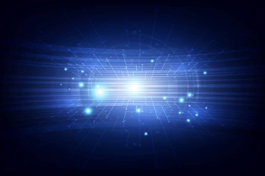 Soyut vektör fütüristik mavi bağlantı yüksek dijital teknoloji kavramı. arkaplan illüstrasyonu