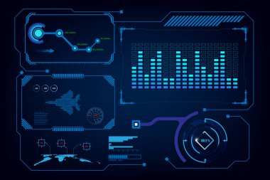hud gui arayüzü sanal yapay zeka şablonu