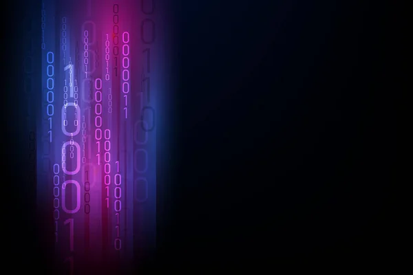 Abstrakte Digitale Binäre Matrix Zahlentechnologie Futuristisches Konzept Hintergrund — Stockvektor