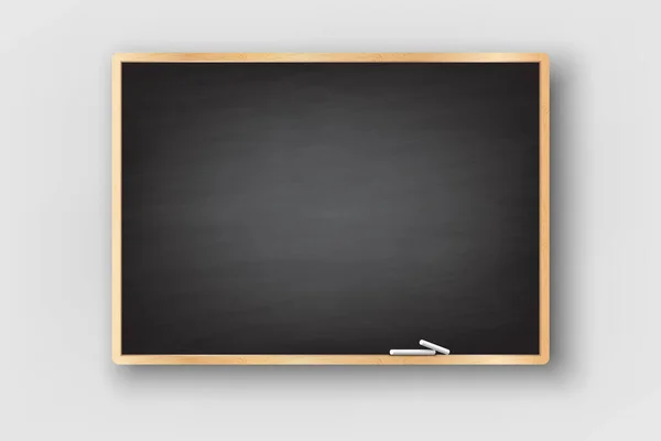 Blackboard Fundo Moldura Madeira Esfregado Para Fora Quadro Sujo Ilustratio — Vetor de Stock