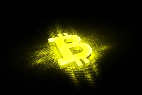 Abstraktní Bitcoin Digitální Měna Pozadí Futuristické Digitální Peníze Vektorové Ilustrace — Stockový vektor