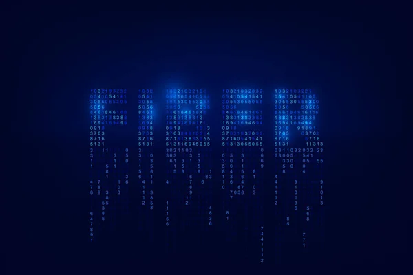 Firber Optische Technologie Hintergrund Digitale Daten Als Ziffern Sind Miteinander — Stockvektor