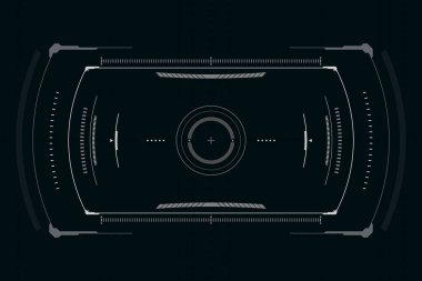 Bilim kurgu fütüristik kullanıcı arayüzü. Vektör illüstrasyonu. 