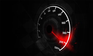 Hızlı hız ölçer arabalı hızlı hareket arkaplanı. Yarış hızı arkaplanı.