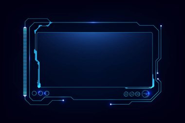 Soyut hud ui gui gelecekteki sanal ekran sistemi tasarımı. Vektör illüstrasyon esp10