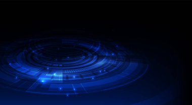 Yenilik teknolojisi bilim kurgu kavramı arka plan dinamik perspektif tasarımı. Vektör illüstrasyon eps10