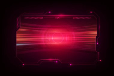 Soyut hud ui gui gelecekteki sanal ekran sistemi tasarımı. Vektör illüstrasyon eps10
