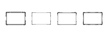 HUD Gelecek Kullanıcı Ekran Kontrol Arayüzü Ayarlandı. Soyut Sanal Hologram Hedef İzleme Tasarımı.
